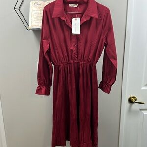 Maroon Dress (Mill studio)